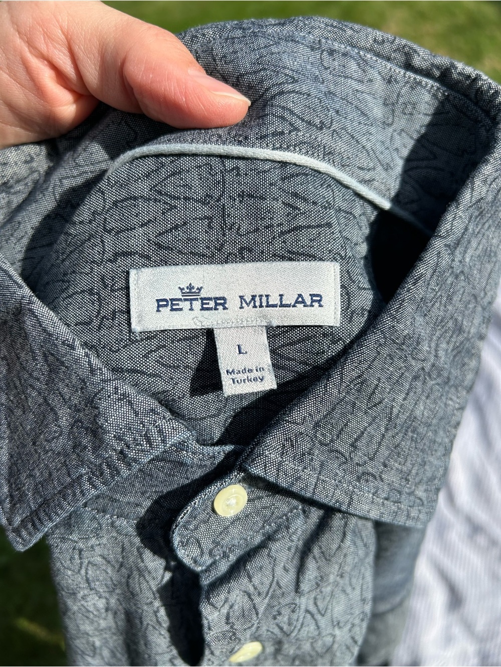 Peter Millar arrowhead button down large